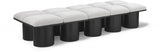 Pavilion Boucle Fabric 10pc. Modular Bench Cream from Meridian - Luna Furniture