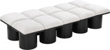 Pavilion Boucle Fabric 10pc. Modular Bench Cream from Meridian - Luna Furniture