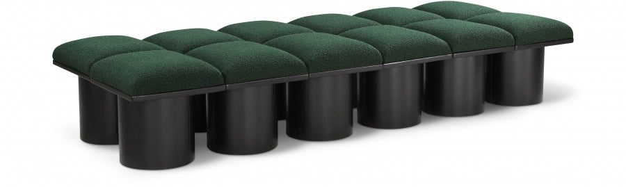 Pavilion Boucle Fabric 12pc. Modular Bench Green from Meridian - Luna Furniture