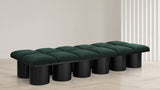 Pavilion Boucle Fabric 12pc. Modular Bench Green from Meridian - Luna Furniture