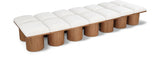 Pavilion Boucle Fabric 14pc. Modular Bench Cream from Meridian - Luna Furniture