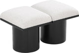 Pavilion Boucle Fabric 2pc. Modular Bench Cream from Meridian - Luna Furniture