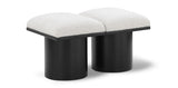 Pavilion Boucle Fabric 2pc. Modular Bench Cream from Meridian - Luna Furniture