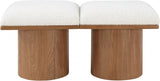 Pavilion Boucle Fabric 2pc. Modular Bench Cream from Meridian - Luna Furniture