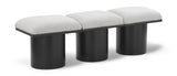 Pavilion Boucle Fabric 3pc. Modular Bench Cream from Meridian - Luna Furniture