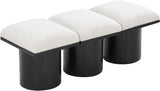 Pavilion Boucle Fabric 3pc. Modular Bench Cream from Meridian - Luna Furniture