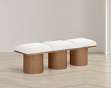 Pavilion Boucle Fabric 3pc. Modular Bench Cream from Meridian - Luna Furniture