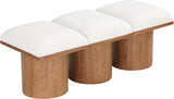 Pavilion Boucle Fabric 3pc. Modular Bench Cream from Meridian - Luna Furniture