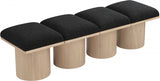 Pavilion Boucle Fabric 4pc. Modular Bench Black from Meridian - Luna Furniture