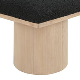 Pavilion Boucle Fabric 4pc. Modular Bench Black from Meridian - Luna Furniture