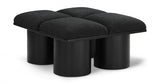 Pavilion Boucle Fabric 4pc. Modular Bench Black from Meridian - Luna Furniture