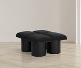 Pavilion Boucle Fabric 4pc. Modular Bench Black from Meridian - Luna Furniture