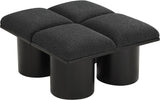 Pavilion Boucle Fabric 4pc. Modular Bench Black from Meridian - Luna Furniture