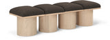 Pavilion Boucle Fabric 4pc. Modular Bench Brown from Meridian - Luna Furniture