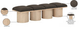 Pavilion Boucle Fabric 4pc. Modular Bench Brown from Meridian - Luna Furniture