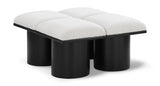 Pavilion Boucle Fabric 4pc. Modular Bench Cream from Meridian - Luna Furniture