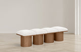 Pavilion Boucle Fabric 4pc. Modular Bench Cream from Meridian - Luna Furniture