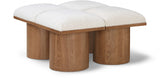 Pavilion Boucle Fabric 4pc. Modular Bench Cream from Meridian - Luna Furniture