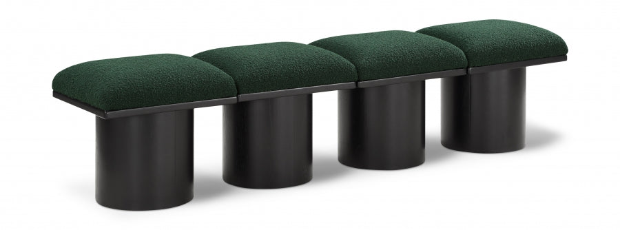 Pavilion Boucle Fabric 4pc. Modular Bench Green from Meridian - Luna Furniture