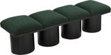 Pavilion Boucle Fabric 4pc. Modular Bench Green from Meridian - Luna Furniture