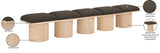 Pavilion Boucle Fabric 5pc. Modular Bench Brown from Meridian - Luna Furniture