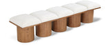 Pavilion Boucle Fabric 5pc. Modular Bench Cream from Meridian - Luna Furniture