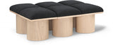 Pavilion Boucle Fabric 6pc. Modular Bench Black from Meridian - Luna Furniture