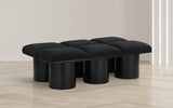 Pavilion Boucle Fabric 6pc. Modular Bench Black from Meridian - Luna Furniture