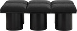 Pavilion Boucle Fabric 6pc. Modular Bench Black from Meridian - Luna Furniture