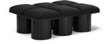 Pavilion Boucle Fabric 6pc. Modular Bench Black from Meridian - Luna Furniture