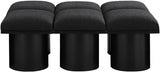 Pavilion Boucle Fabric 6pc. Modular Bench Black from Meridian - Luna Furniture