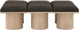 Pavilion Boucle Fabric 6pc. Modular Bench Brown from Meridian - Luna Furniture