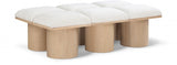 Pavilion Boucle Fabric 6pc. Modular Bench Cream from Meridian - Luna Furniture