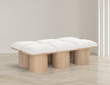 Pavilion Boucle Fabric 6pc. Modular Bench Cream from Meridian - Luna Furniture