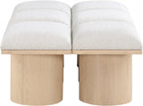 Pavilion Boucle Fabric 6pc. Modular Bench Cream from Meridian - Luna Furniture