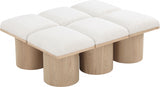 Pavilion Boucle Fabric 6pc. Modular Bench Cream from Meridian - Luna Furniture