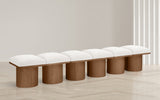 Pavilion Boucle Fabric 6pc. Modular Bench Cream from Meridian - Luna Furniture