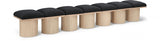 Pavilion Boucle Fabric 7pc. Modular Bench Black from Meridian - Luna Furniture