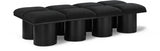 Pavilion Boucle Fabric 8pc. Modular Bench Black from Meridian - Luna Furniture