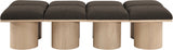 Pavilion Boucle Fabric 8pc. Modular Bench Brown from Meridian - Luna Furniture