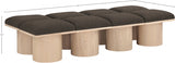 Pavilion Boucle Fabric 8pc. Modular Bench Brown from Meridian - Luna Furniture