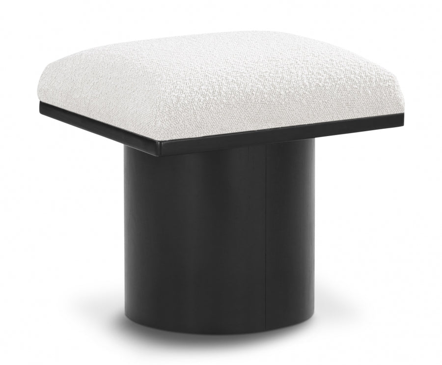 Pavilion Boucle Fabric Bench/Stool Cream from Meridian - Luna Furniture