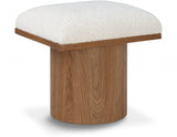 Pavilion Boucle Fabric Bench/Stool Cream from Meridian - Luna Furniture