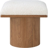 Pavilion Boucle Fabric Bench/Stool Cream from Meridian - Luna Furniture