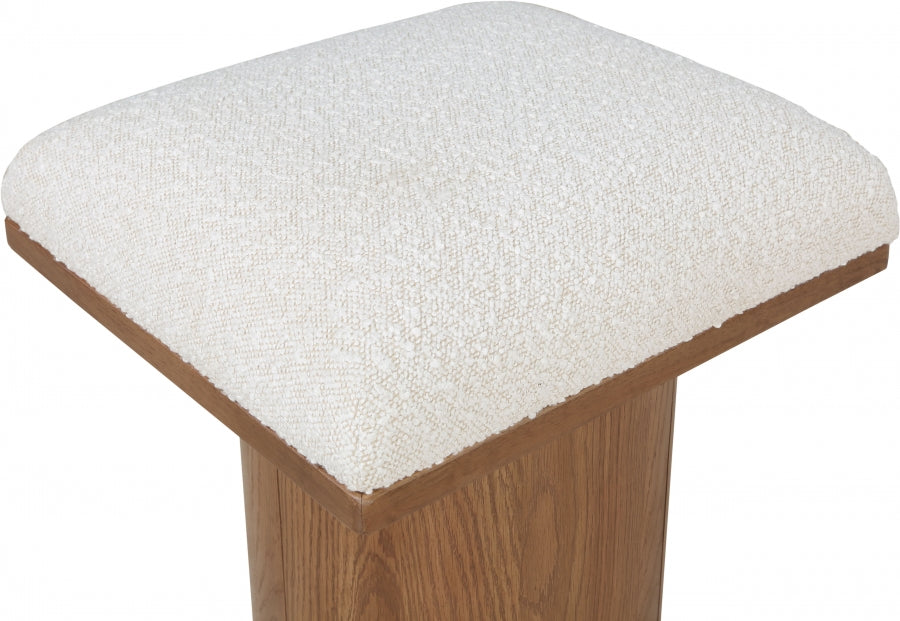 Pavilion Boucle Fabric Bench/Stool Cream from Meridian - Luna Furniture