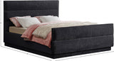 Paxton Chenille Fabric Full Bed (3 Boxes) Black from Meridian - Luna Furniture