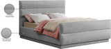 Paxton Chenille Fabric King Bed (3 Boxes) Grey from Meridian - Luna Furniture