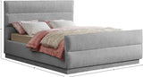 Paxton Chenille Fabric King Bed (3 Boxes) Grey from Meridian - Luna Furniture