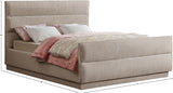 Paxton Chenille Fabric Queen Bed (3 Boxes) Beige from Meridian - Luna Furniture