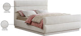 Paxton Chenille Fabric Queen Bed (3 Boxes) Cream from Meridian - Luna Furniture